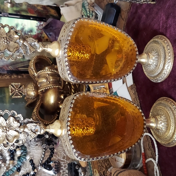 Antique Beveled Glasss Perfume Bottles